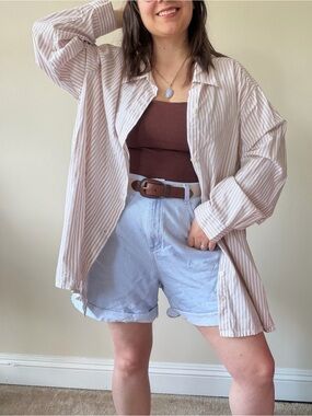 Vintage Main Street Blues Women’s Striped Buttondown